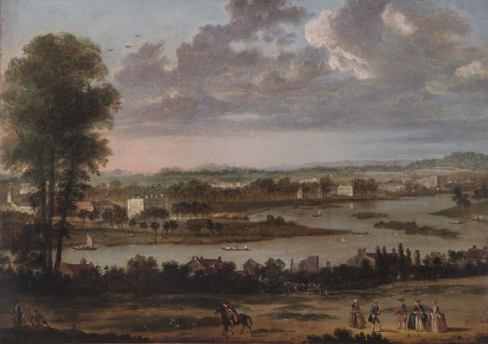 View from Richmond Hill with ferry and Cambridge House