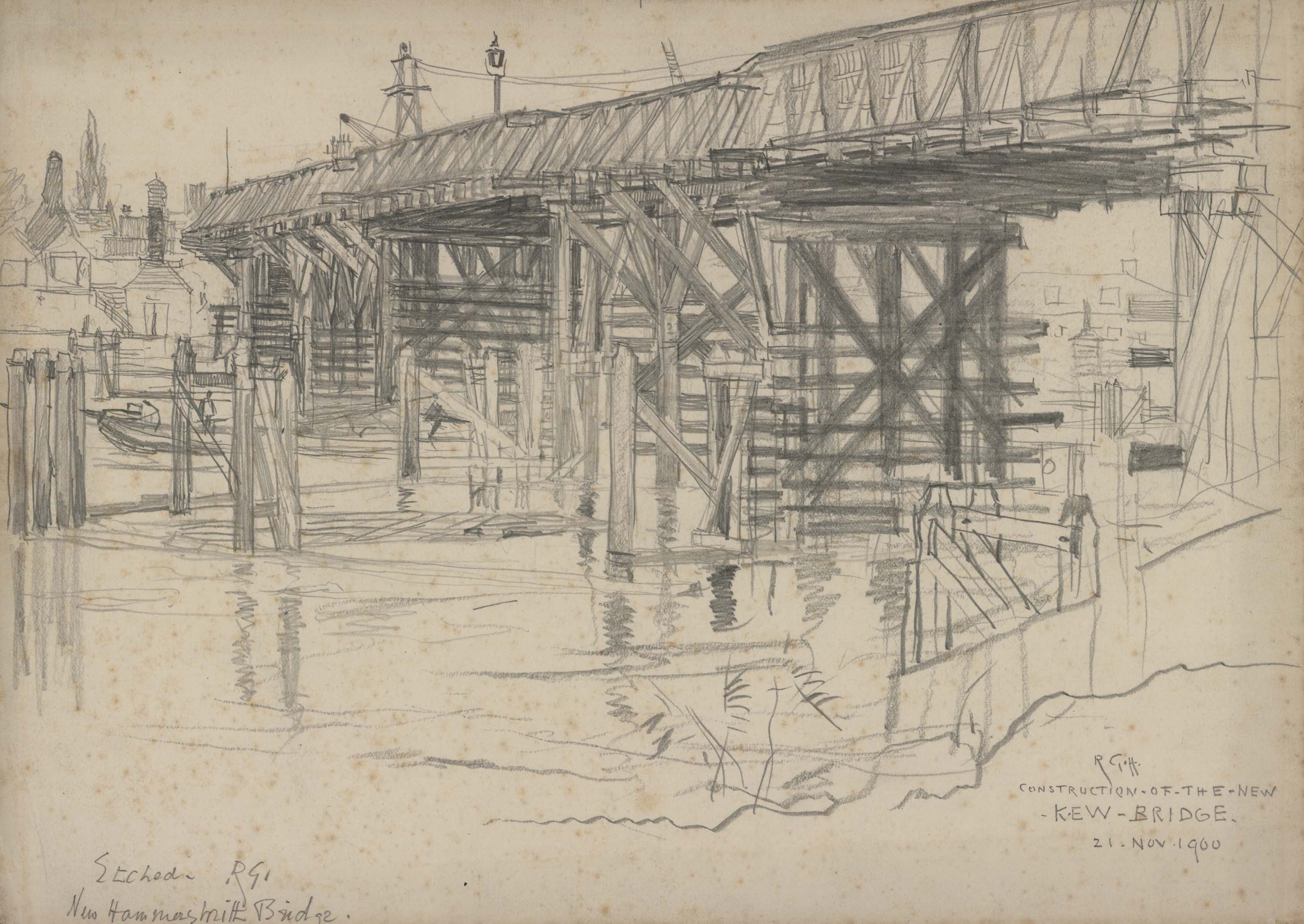 Construction of the New Kew Bridge – Orleans House Gallery