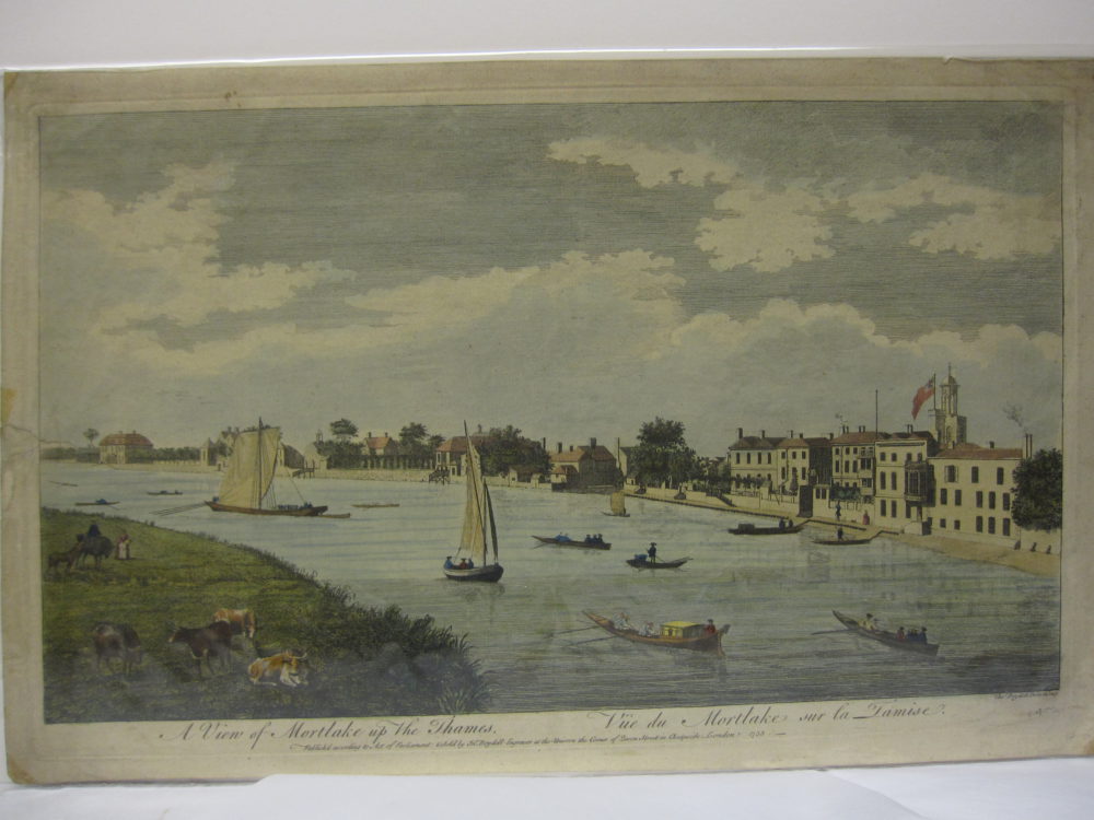 A View of Mortlake up the Thames