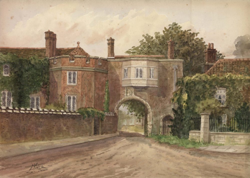 Old palace, Richmond, Surrey from the green, 1926